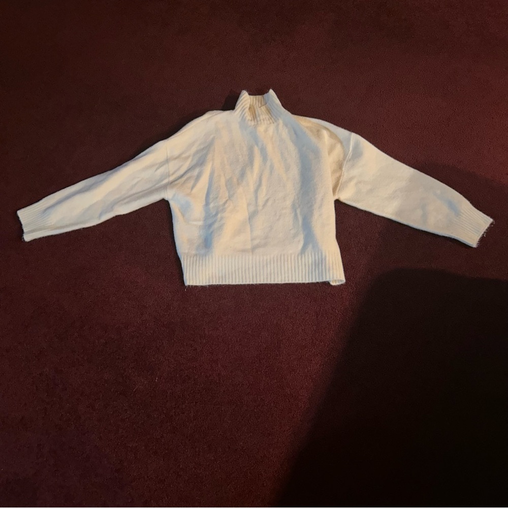 Zara soft knit sweater ecru large - Picture 2 of 3